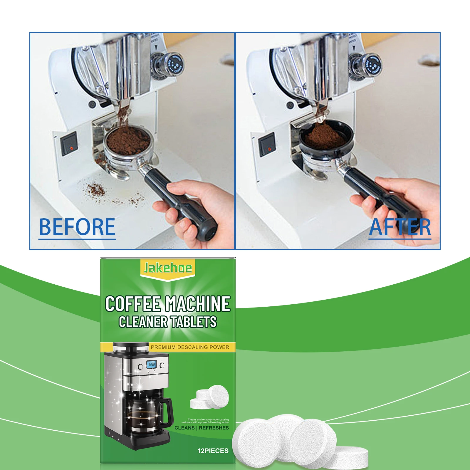 12/36/100pcs Coffee Machine Cleaning Tablets Deeply Clean Stains Scale Remove Odors Enhance Coffee Taste Eco-friendly No Residue
12/36/100pcs Coffee Machine Cleaning Tablets Deeply Clean Stains Scale Remove Odors Enhance Coffee Taste Eco-friendly No Residue
