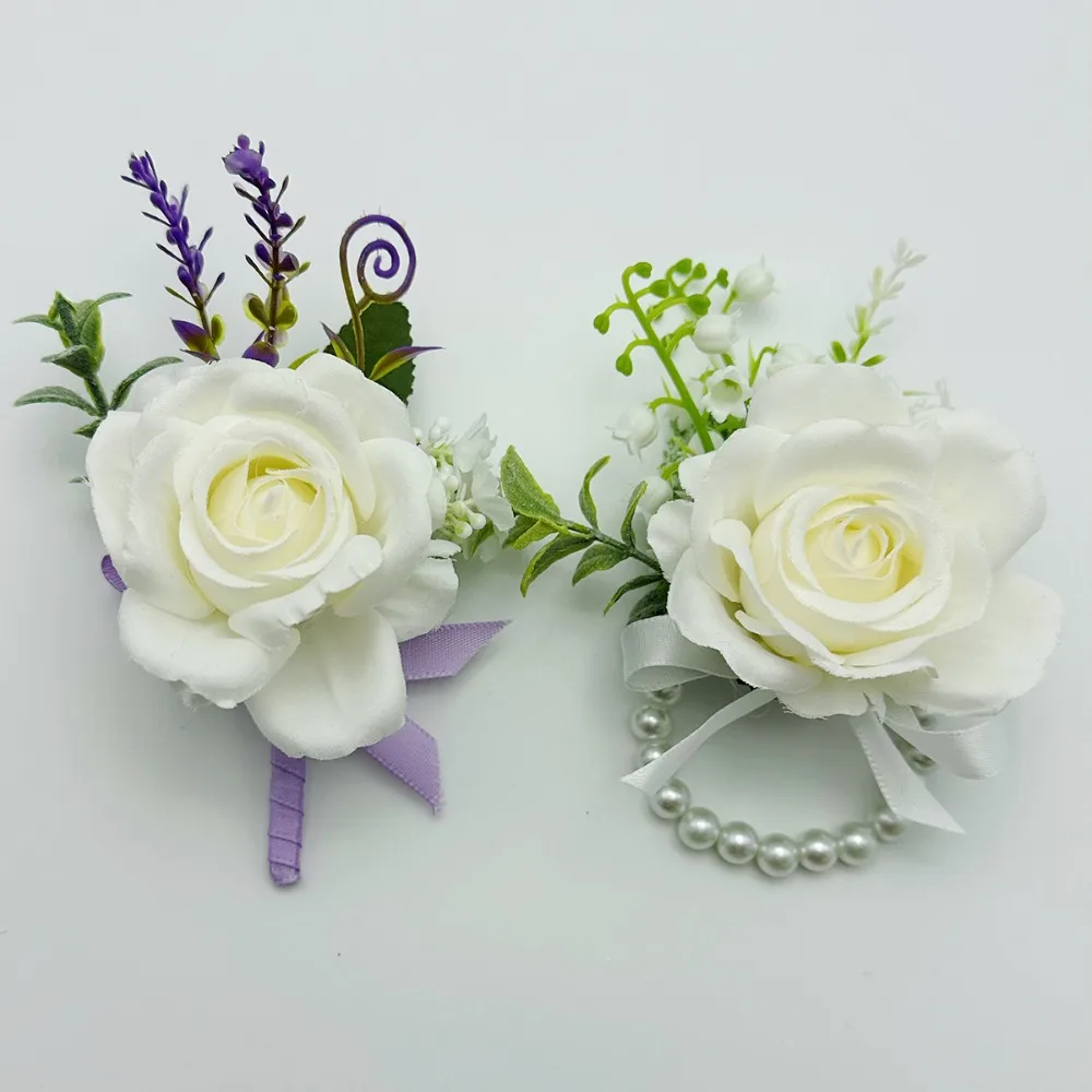 White Silk Rose Artifical Flowers Men Groom Boutonniere Pearl Bridesmaid Wrist Corsage Marrige Accessories
White Silk Rose Artifical Flowers Men Groom Boutonniere Pearl Bridesmaid Wrist Corsage Marrige Accessories