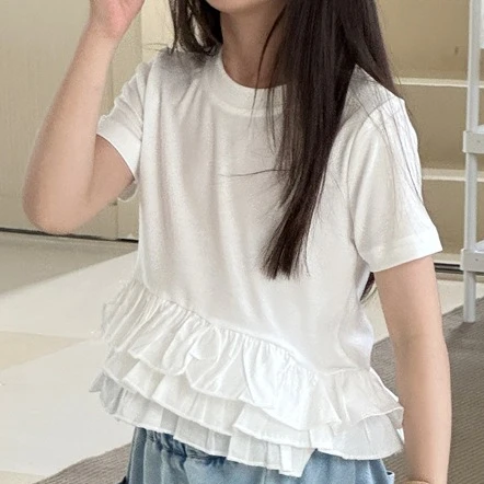 New Korean Style Girls Summer Top 2026 Classic Regular Shoulder Cut Soft and Light Cloth Pretty Look Easy Match Cute Loose Shape
New Korean Style Girls Summer Top 2026 Classic Regular Shoulder Cut Soft and Light Cloth Pretty Look Easy Match Cute Loose Shape