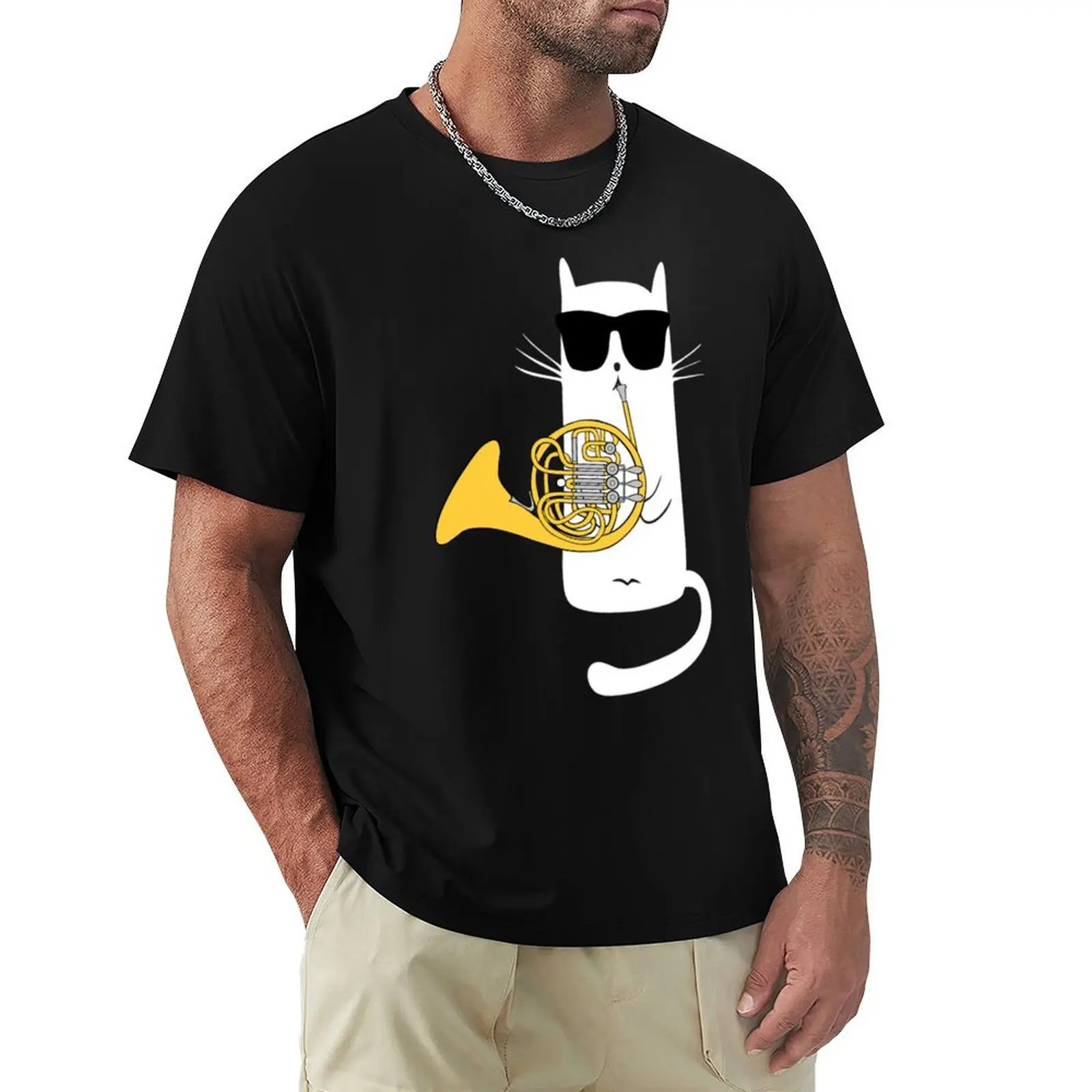 Funny Cat Wearing Sunglasses Playing French Horn Classic T-Shirt Louboutins cute tops graphic t shirt vintage men t shirt
Funny Cat Wearing Sunglasses Playing French Horn Classic T-Shirt Louboutins cute tops graphic t shirt vintage men t shirt