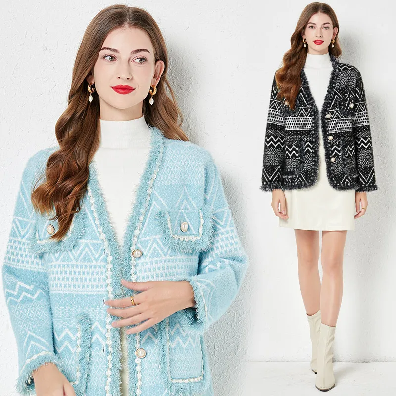 Bonnie thea Autumn Winter Sweater Coat Women Luxury Elegant Cardigan Warm tweed Jacket Tops 2023 new
Bonnie thea Autumn Winter Sweater Coat Women Luxury Elegant Cardigan Warm tweed Jacket Tops 2023 new