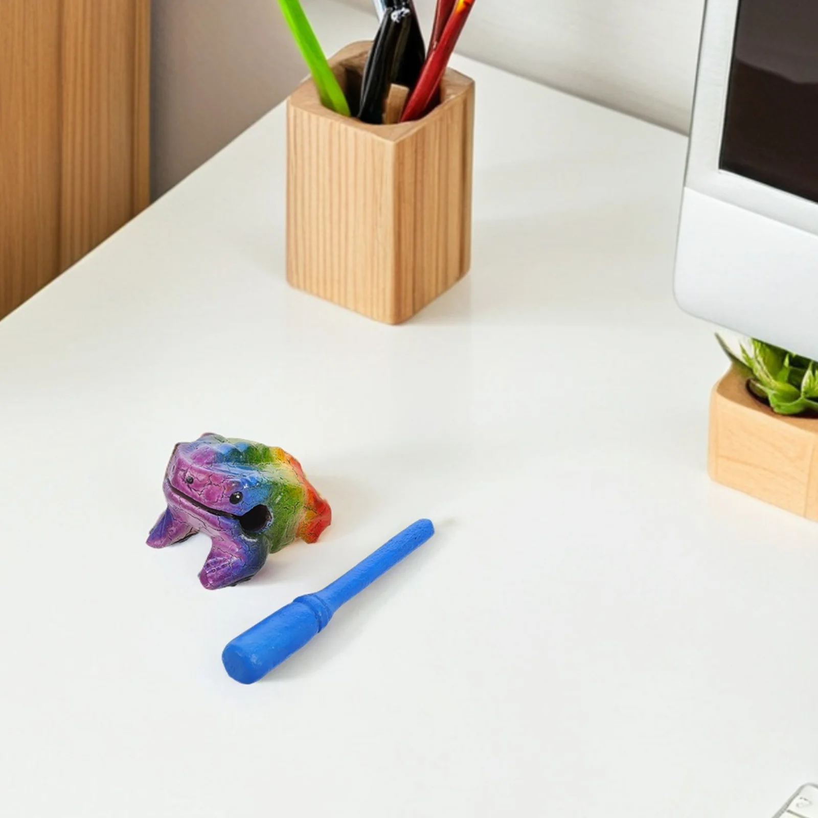 Solid Wood Toad Scraper Frog Percussion Instrument Colorful Design Kids Adults Sound Effects Travel Musical Education
Solid Wood Toad Scraper Frog Percussion Instrument Colorful Design Kids Adults Sound Effects Travel Musical Education