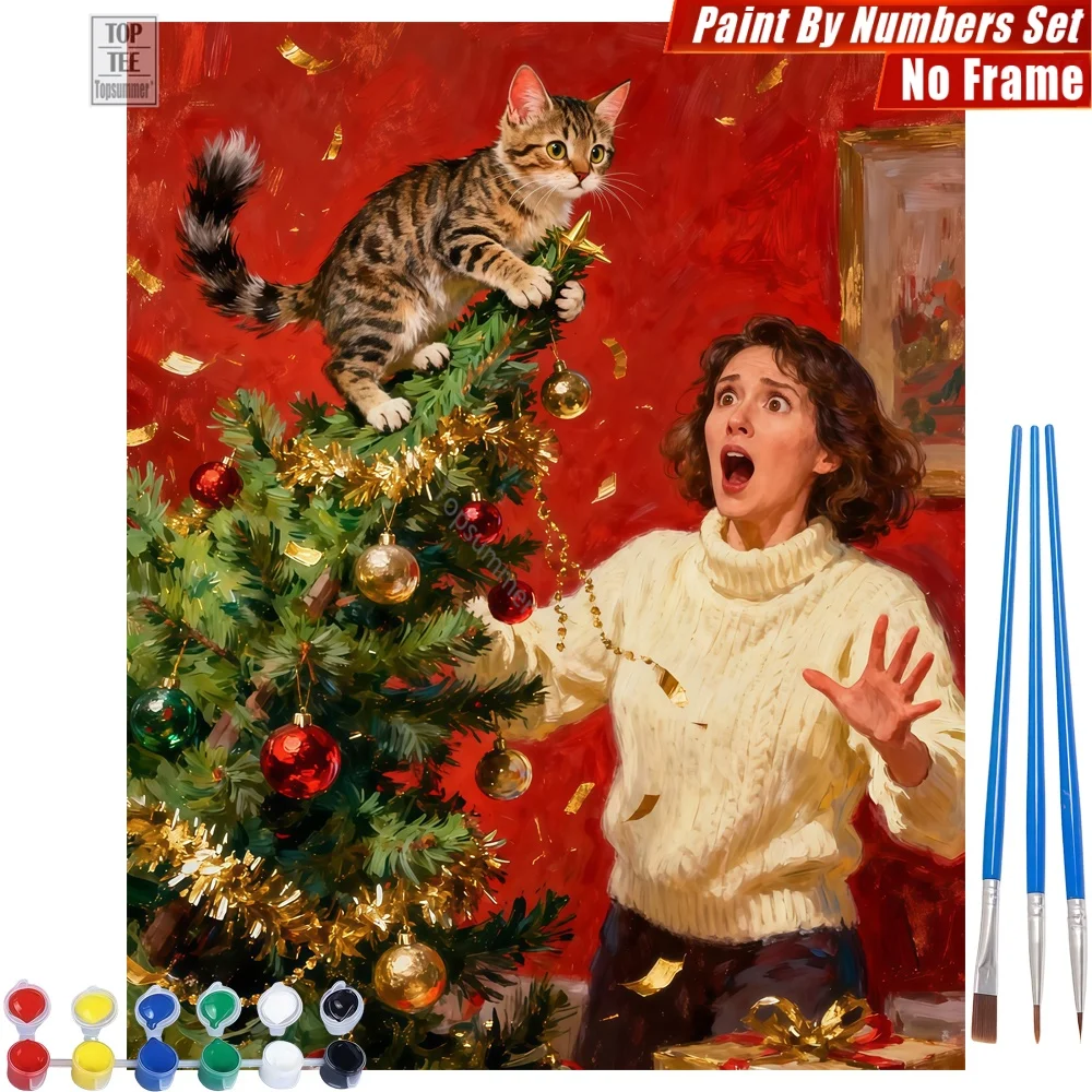 Kitten Christmas Tree Digital Oil Paints Kit - Kitten Tree Lady Living Room Wall Art Christmas Gift For Friend
Kitten Christmas Tree Digital Oil Paints Kit - Kitten Tree Lady Living Room Wall Art Christmas Gift For Friend