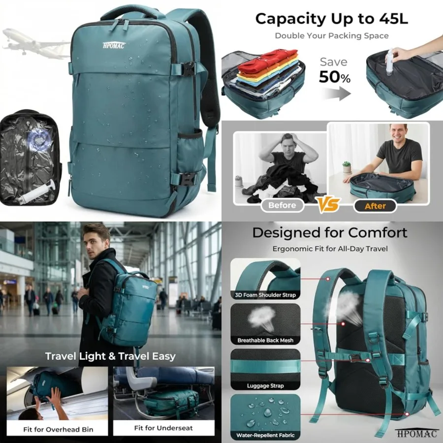 Vacuum Compression Backpack, Carry on Sealed Travel Backpack with Vacuum System and Pump, Mothers Day, Birthday Gifts for Trave
Vacuum Compression Backpack, Carry on Sealed Travel Backpack with Vacuum System and Pump, Mothers Day, Birthday Gifts for Trave