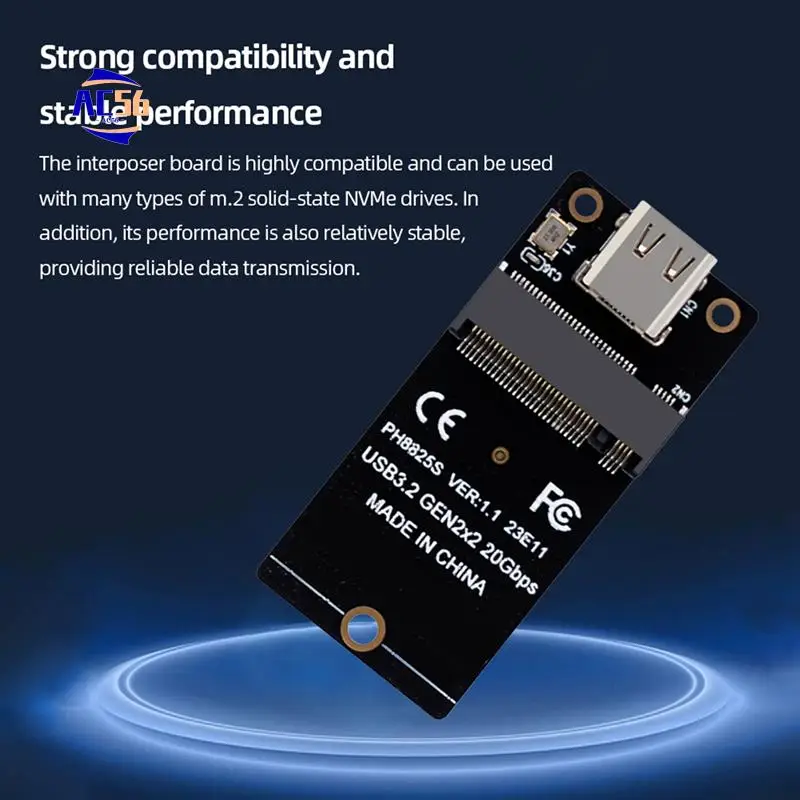 AC56-1 PCS M.2 to Type C SSD-адаптер ASM2364 NVME Riser Board ABS 20 Гбит/с Конверсионная плата 2000 МБ/с для SSD 2230/42/60/80
AC56-1 PCS M.2 to Type C SSD-адаптер ASM2364 NVME Riser Board ABS 20 Гбит/с Конверсионная плата 2000 МБ/с для SSD 2230/42/60/80