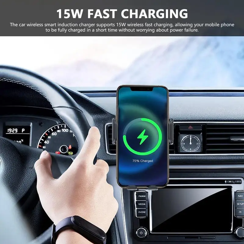 15W Car Phone Holder Wireless Charger For Type-C Smartphone Magnetic Plug Induction Fast Charging Stand Sleek Mount
15W Car Phone Holder Wireless Charger For Type-C Smartphone Magnetic Plug Induction Fast Charging Stand Sleek Mount