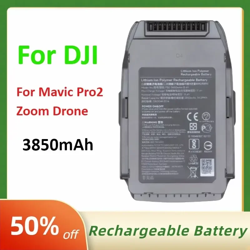 15.4V 3850mAh Drone Battery for DJI Mavic Pro2 Zoom Camera Drones Accessories Battery 31 Mins Flight Time
15.4V 3850mAh Drone Battery for DJI Mavic Pro2 Zoom Camera Drones Accessories Battery 31 Mins Flight Time