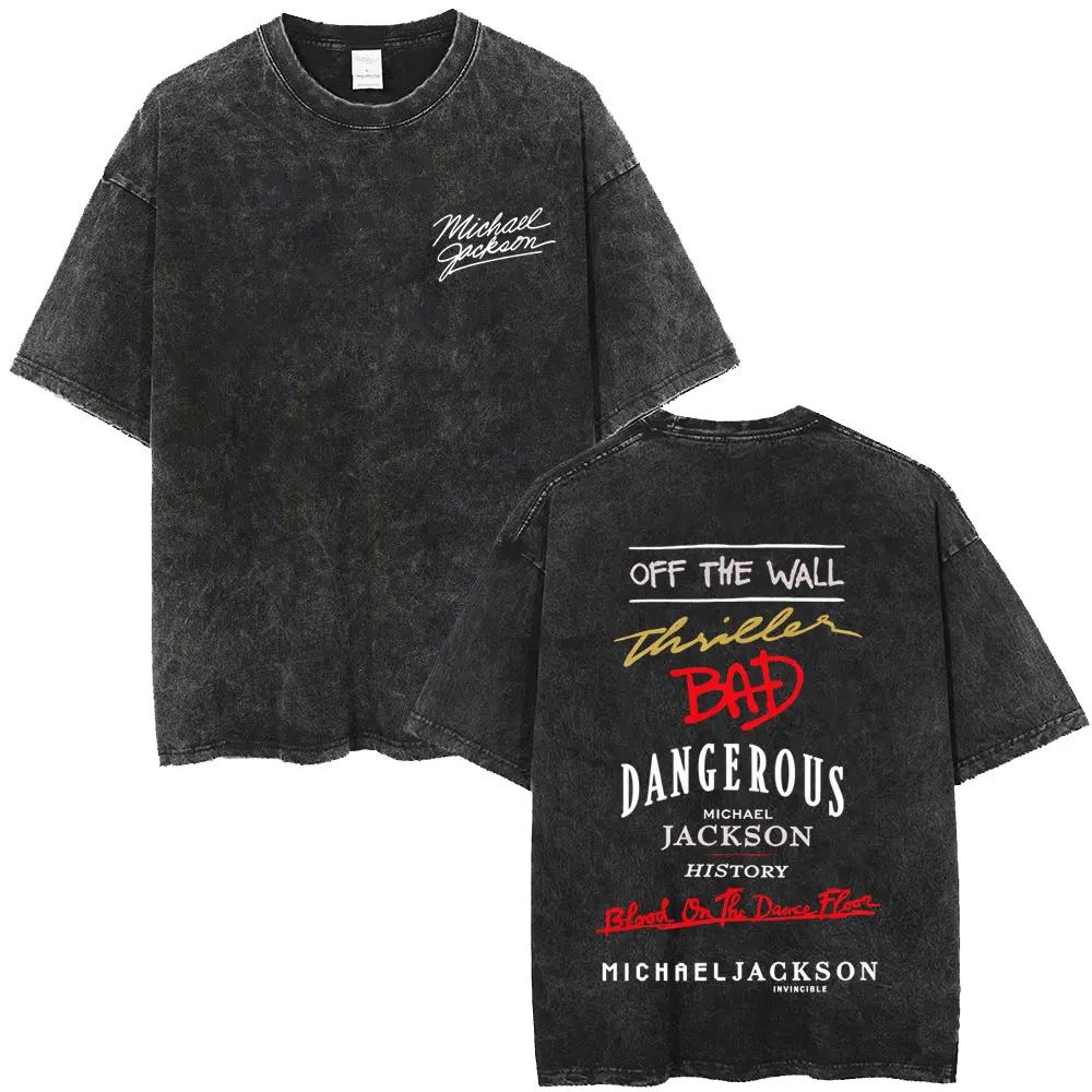 Washed Vintage Michael Jackson Merch T-shirt Men Women Retro Gothic Rock T Shirts Men's Summer Oversized Short Sleeve T-shirts
Washed Vintage Michael Jackson Merch T-shirt Men Women Retro Gothic Rock T Shirts Men's Summer Oversized Short Sleeve T-shirts