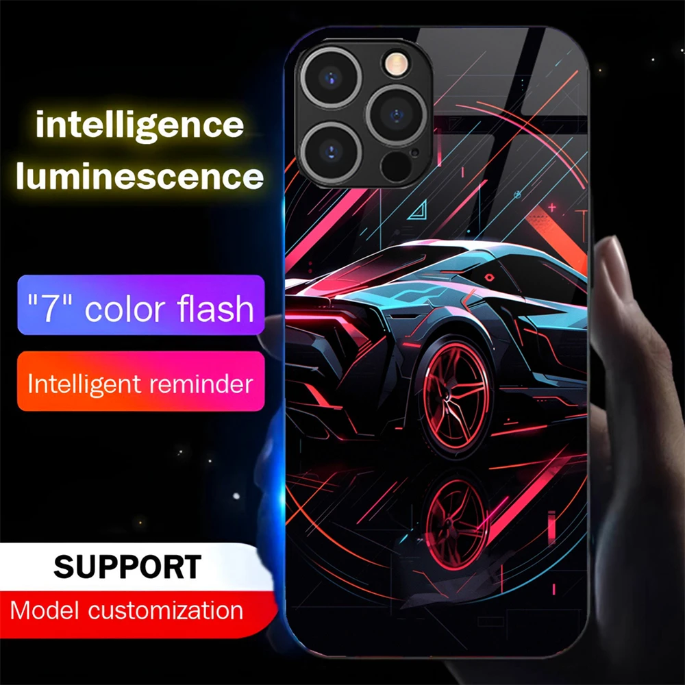 Luxury Supercar Luminous Glass LED Call Light Up Flash Phone Case Cover For iPhone Air 17 E 16 E 15 14 13 12 11 Pro Max Plus
Luxury Supercar Luminous Glass LED Call Light Up Flash Phone Case Cover For iPhone Air 17 E 16 E 15 14 13 12 11 Pro Max Plus