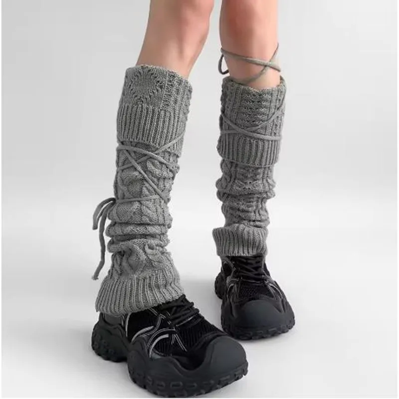 Y2K Lace-up Socks Knitted Wool Leg Warmers Women Winter Warm Thickened Calf Socks Cashmere Harajuku Leg Covers
Y2K Lace-up Socks Knitted Wool Leg Warmers Women Winter Warm Thickened Calf Socks Cashmere Harajuku Leg Covers