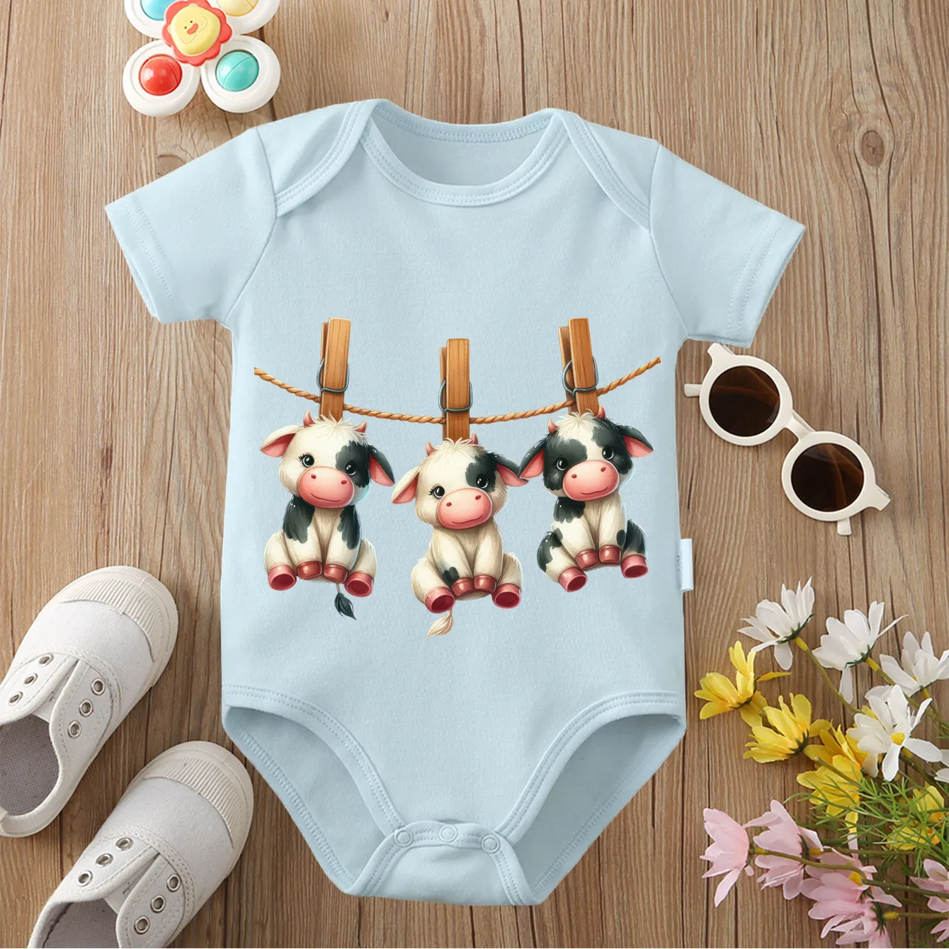 Let's Sunbathe Together Toy Cow Cloths Pure Cotton Comfortable Onesie Bodysuit for Baby Jumpsuit for 0 To 12 Months Newborn
Let's Sunbathe Together Toy Cow Cloths Pure Cotton Comfortable Onesie Bodysuit for Baby Jumpsuit for 0 To 12 Months Newborn