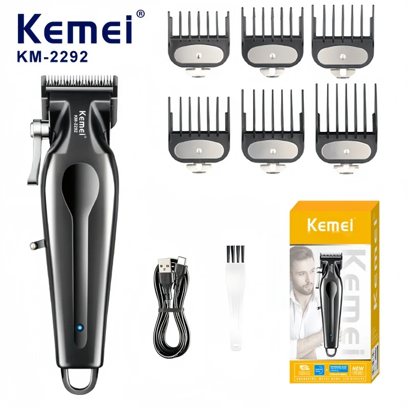 Kemei KM-2292 Professional Hair Clipper – USB Rechargeable, Stainless Steel Blade, Barber-Grade Hair Trimmer for Stylists
Kemei KM-2292 Professional Hair Clipper – USB Rechargeable, Stainless Steel Blade, Barber-Grade Hair Trimmer for Stylists