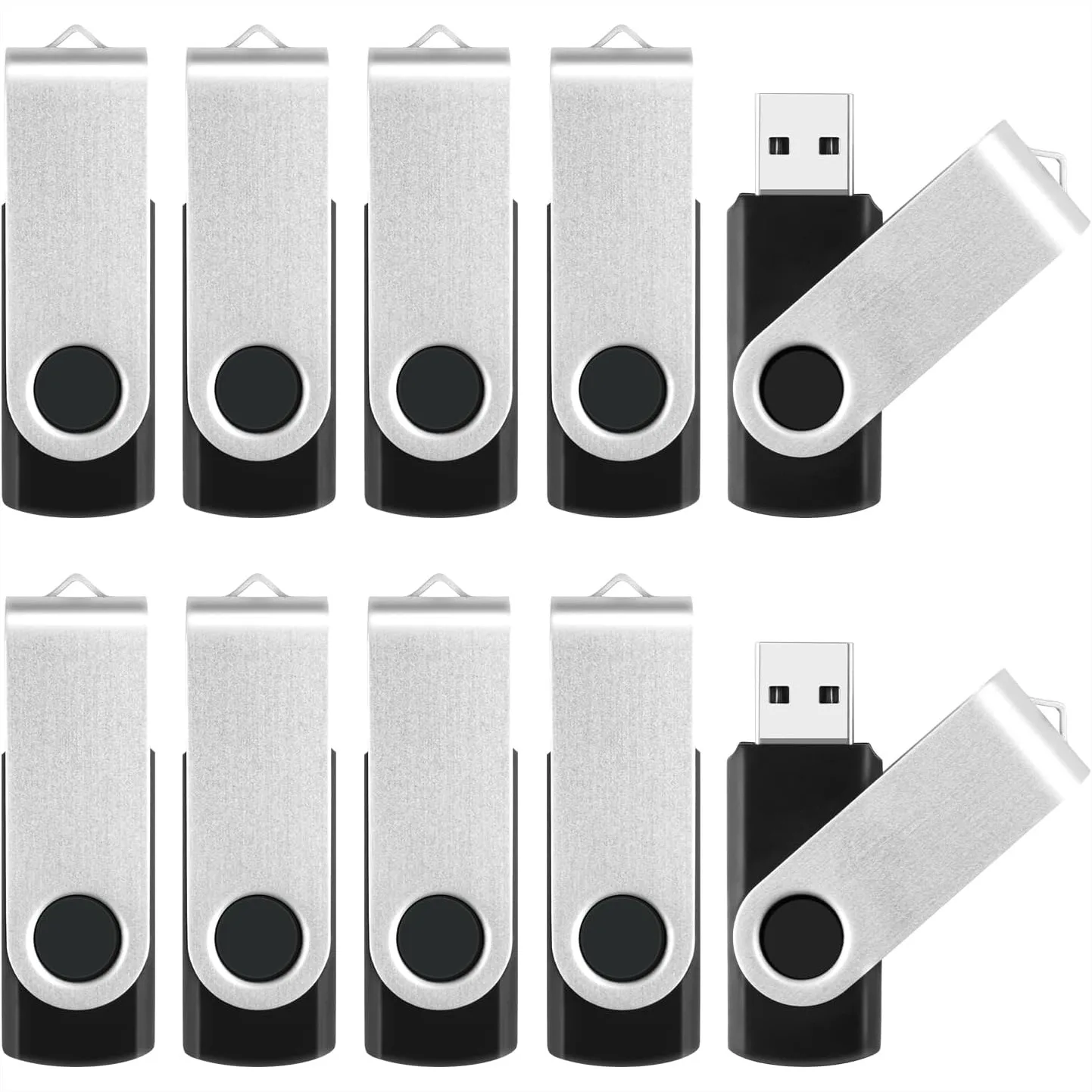1GB USB Flash Drive 10 Pack, USB 2.0 Thumb Drives Swivel Design Memory Stick for Data Backup & Transfer
1GB USB Flash Drive 10 Pack, USB 2.0 Thumb Drives Swivel Design Memory Stick for Data Backup & Transfer