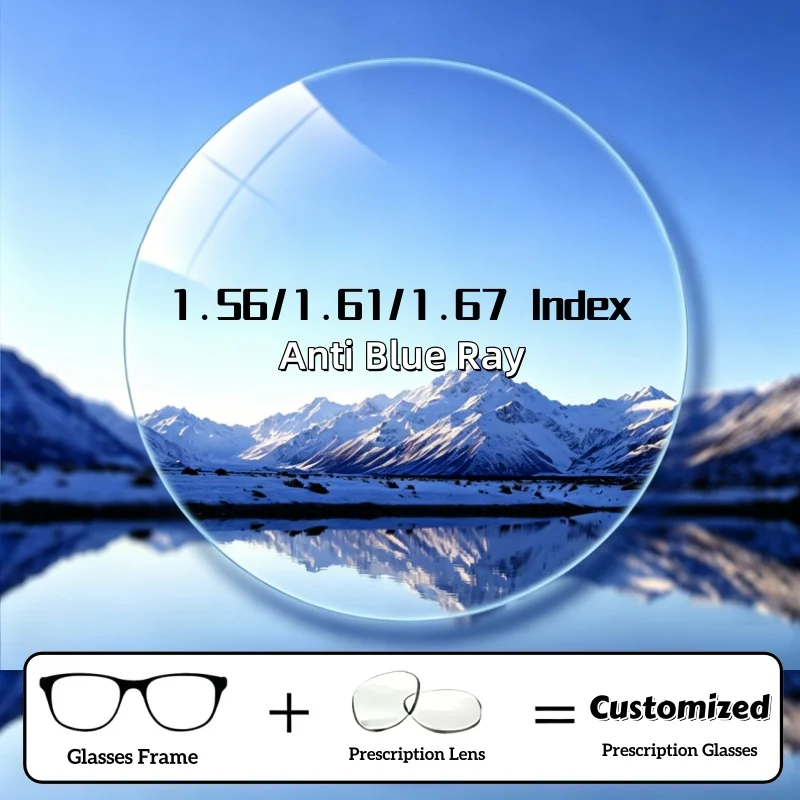 1.56/1.61/1.67 Index Anti-Blue Light Prescription Glasses Customization Myopia Hyperopia Optical Lenses with Recipe
1.56/1.61/1.67 Index Anti-Blue Light Prescription Glasses Customization Myopia Hyperopia Optical Lenses with Recipe