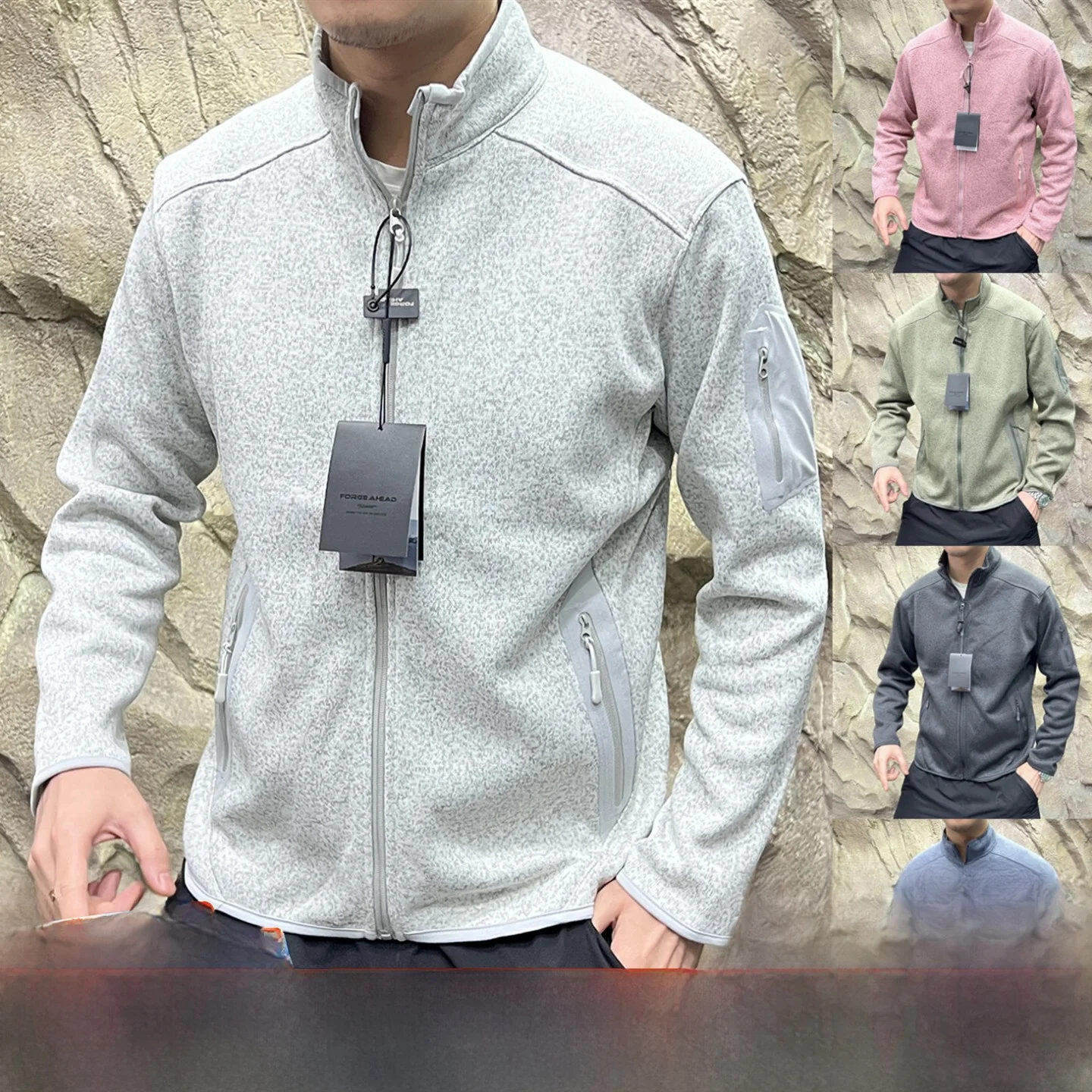 Outdoor Men's Fce Lined Knitted Jaet Stand Collar Zipper Closure Polyester Fiber Stand Fit Long Sve Zipper Closure
Outdoor Men's Fce Lined Knitted Jaet Stand Collar Zipper Closure Polyester Fiber Stand Fit Long Sve Zipper Closure