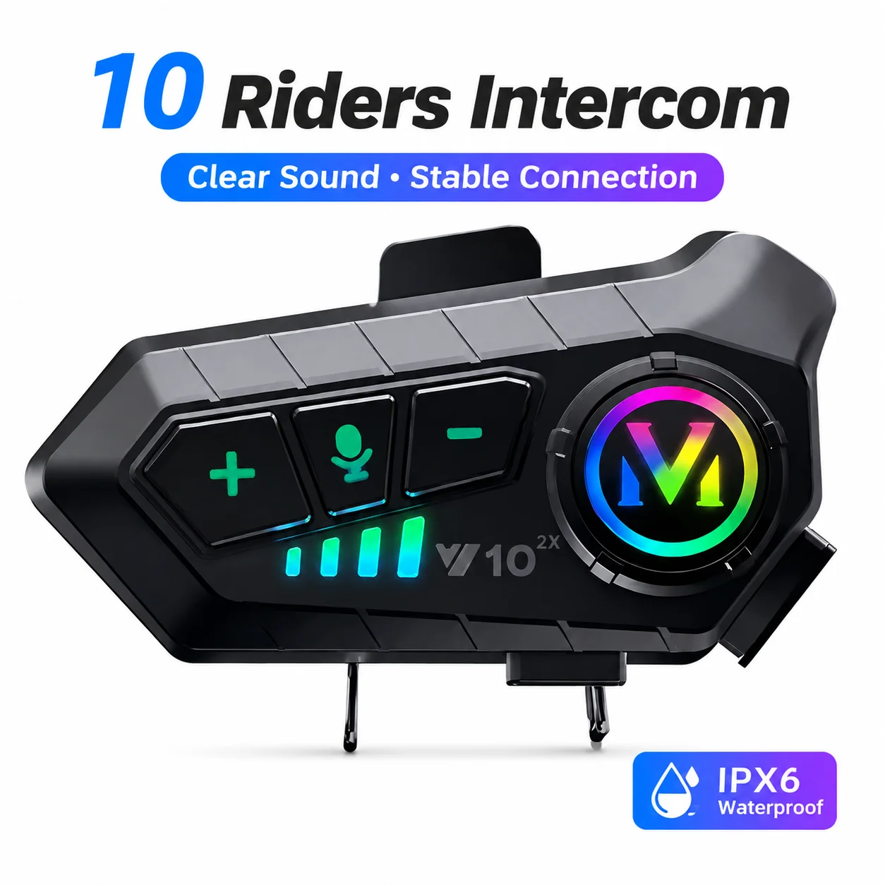 Y10 2x Motorcycle Helmet Bluetooth 5.3 Headset Intercom Voice Assistant Music Player Distance 300M IPX6 Waterproof Interphone
Y10 2x Motorcycle Helmet Bluetooth 5.3 Headset Intercom Voice Assistant Music Player Distance 300M IPX6 Waterproof Interphone