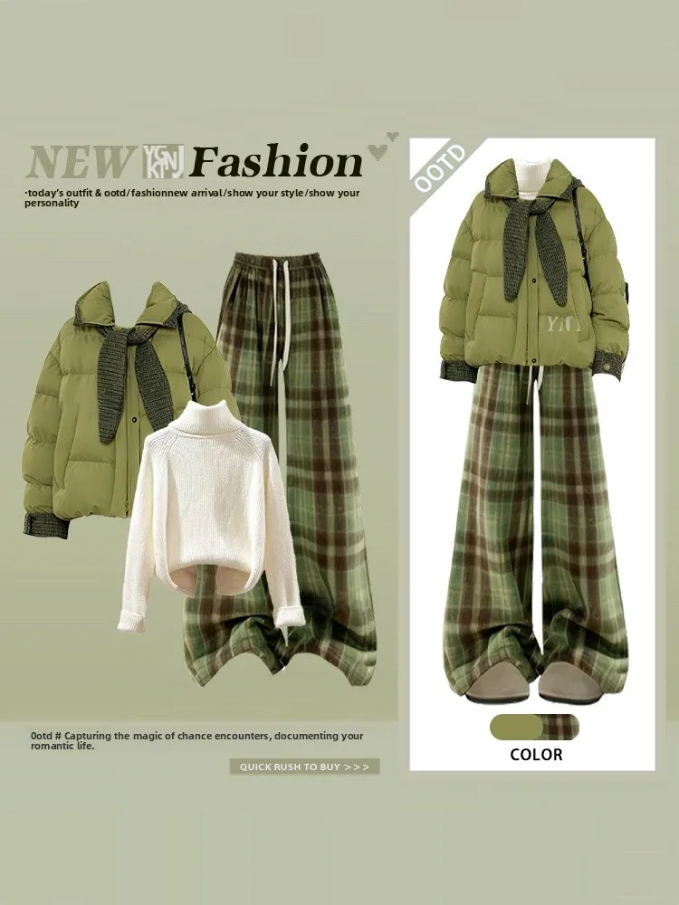 een Loose Women's Set Autumn Winter Faion Casual Wide Leg Pants Plaid Cotton Outerwear High Waist Knot Top
een Loose Women's Set Autumn Winter Faion Casual Wide Leg Pants Plaid Cotton Outerwear High Waist Knot Top