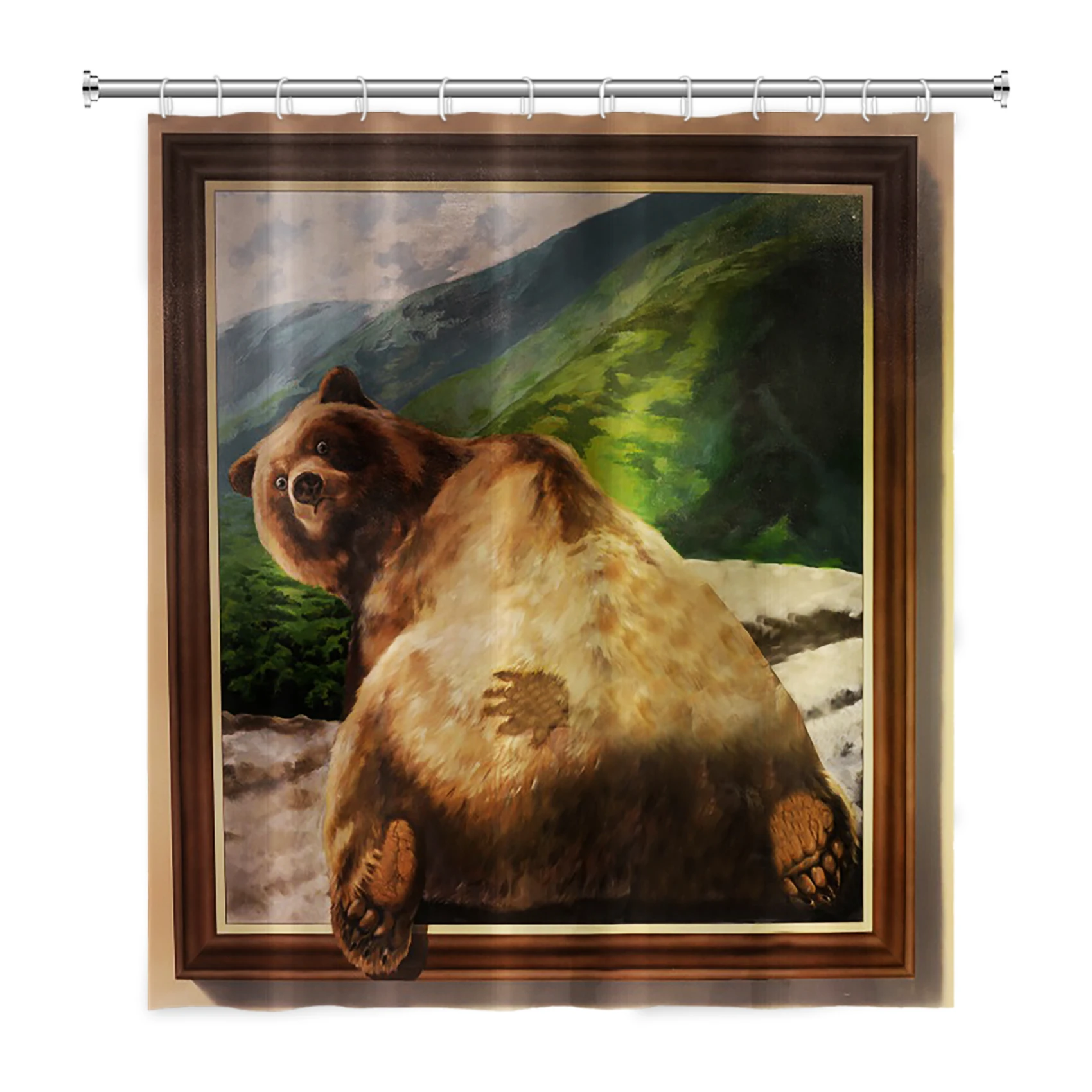 Brown Bear Shower Curtains Oil Painting Style Bathroom Waterproof Polyester Bath Curtain Home Decor with Hooks
Brown Bear Shower Curtains Oil Painting Style Bathroom Waterproof Polyester Bath Curtain Home Decor with Hooks