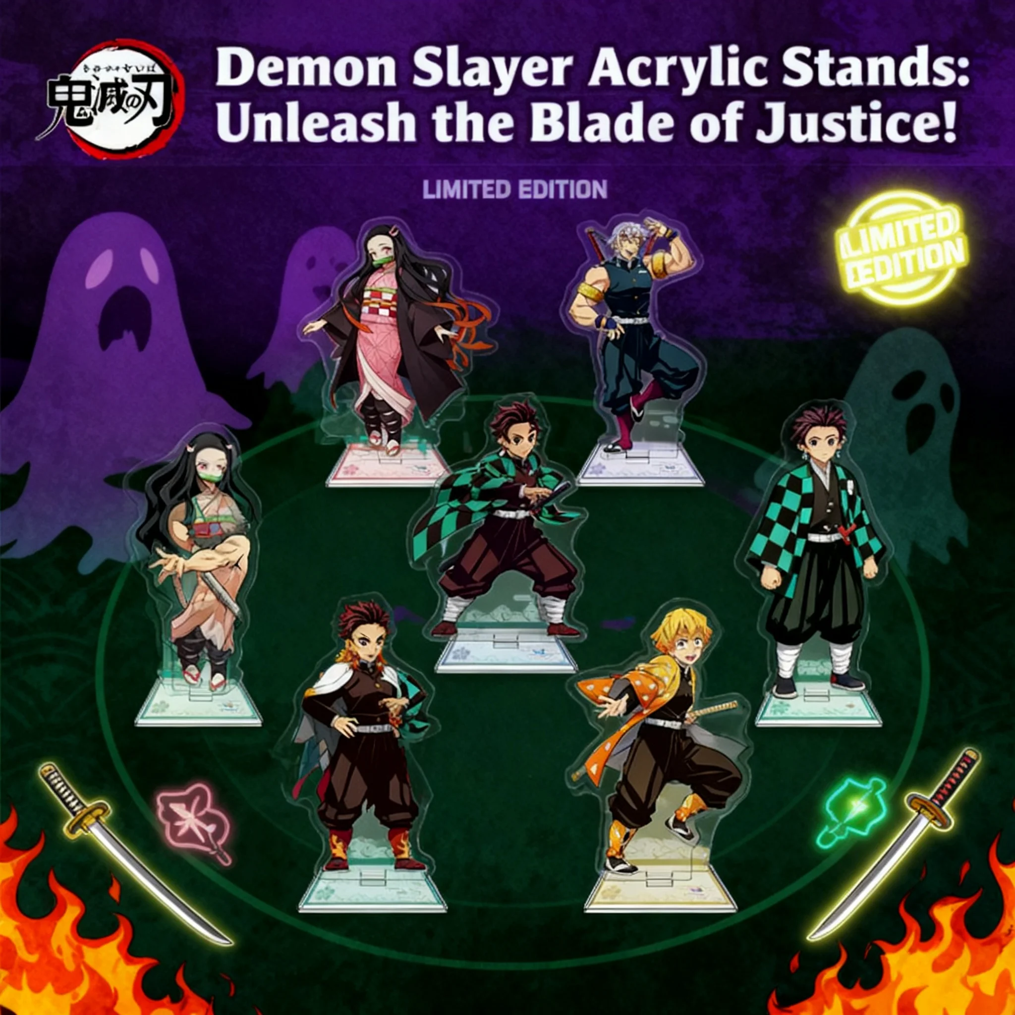 Double Insert Acrylic Standee Anime Gui Mie Blade Character Display Craft Combined Art Deco Desk Decoration
Double Insert Acrylic Standee Anime Gui Mie Blade Character Display Craft Combined Art Deco Desk Decoration