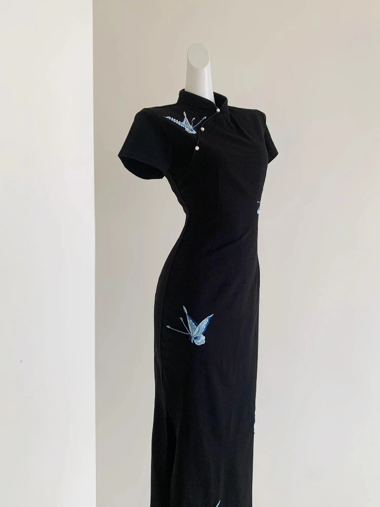 New Chinese Sle Embroidery Dr Young Version Daily Wear High Collar Long Qipao ort Sve Breathable Fabric
New Chinese Sle Embroidery Dr Young Version Daily Wear High Collar Long Qipao ort Sve Breathable Fabric