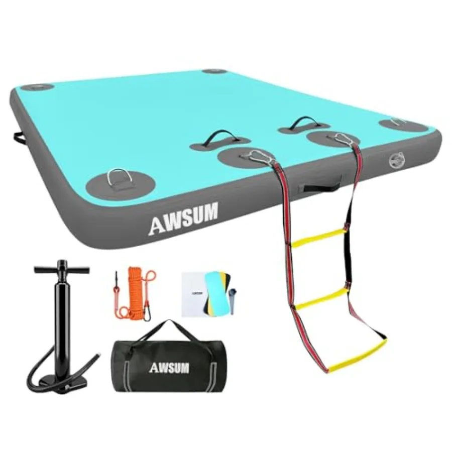 Inflatable Floating Dock Air Dock Platform with Non-Slip Surface for Pool Beach Ocean Blue and Gray
Inflatable Floating Dock Air Dock Platform with Non-Slip Surface for Pool Beach Ocean Blue and Gray