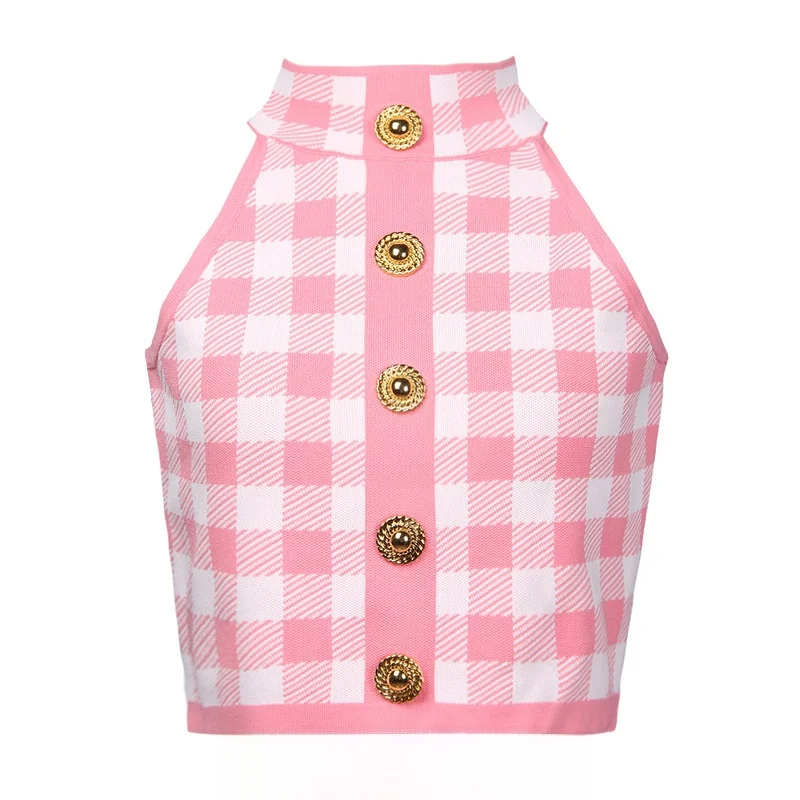 High-End Knitted Short- Sleeve Vest 2024 Summer New Arrival Neck Hanging Strapless Base Layer Outerwear Quality Women's Top
High-End Knitted Short- Sleeve Vest 2024 Summer New Arrival Neck Hanging Strapless Base Layer Outerwear Quality Women's Top
