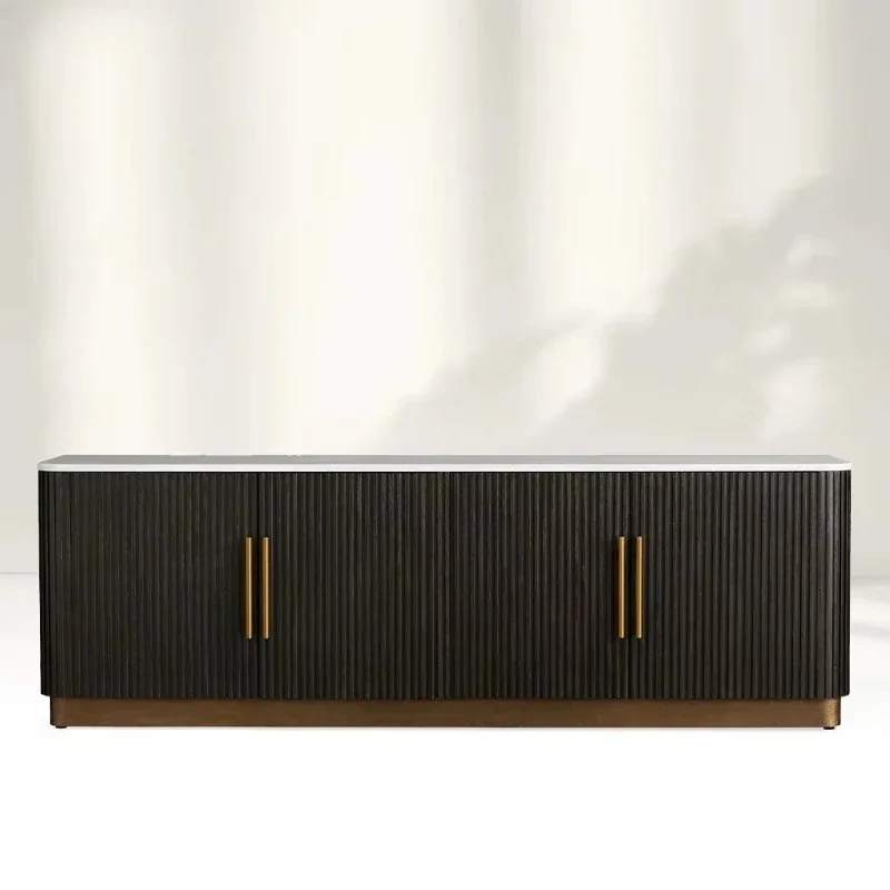 Contemporary TV cabinet with white oak and natural marble
Contemporary TV cabinet with white oak and natural marble