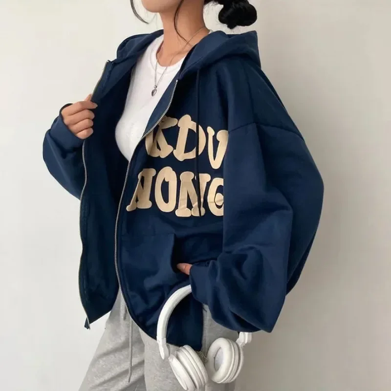 Women Hoodies High Street Harajuku Retro Hip Hop Zip Up Hoodie Loose Women Sweatshirt Hoodie Clothes Y2k Hoodie Autumn Korean
Women Hoodies High Street Harajuku Retro Hip Hop Zip Up Hoodie Loose Women Sweatshirt Hoodie Clothes Y2k Hoodie Autumn Korean