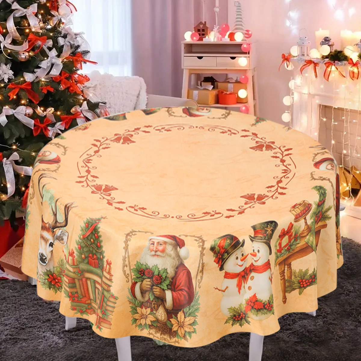 Christmas Santa Claus Snowman Xmas Trees Rectangle Tablecloth Holiday Party Decor Polyester Tablecloth Christmas Party Decor
Christmas Santa Claus Snowman Xmas Trees Rectangle Tablecloth Holiday Party Decor Polyester Tablecloth Christmas Party Decor