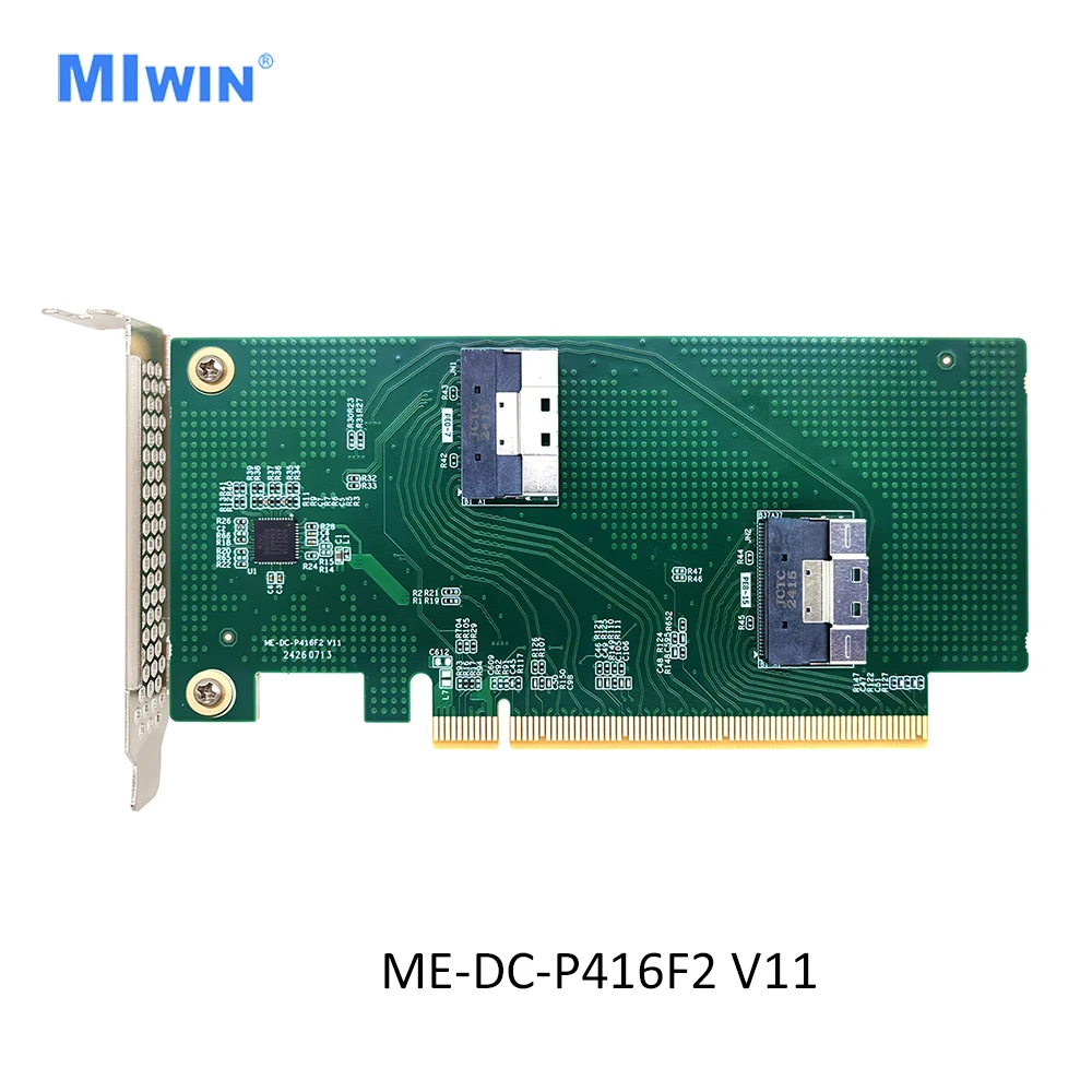 AI Server PCIe 4.0 Direct Attached Adapter Card PCIE 4.0 X16 to 2* SFF 8654 X8 Riser Card for PCIE Bifurcation
AI Server PCIe 4.0 Direct Attached Adapter Card PCIE 4.0 X16 to 2* SFF 8654 X8 Riser Card for PCIE Bifurcation