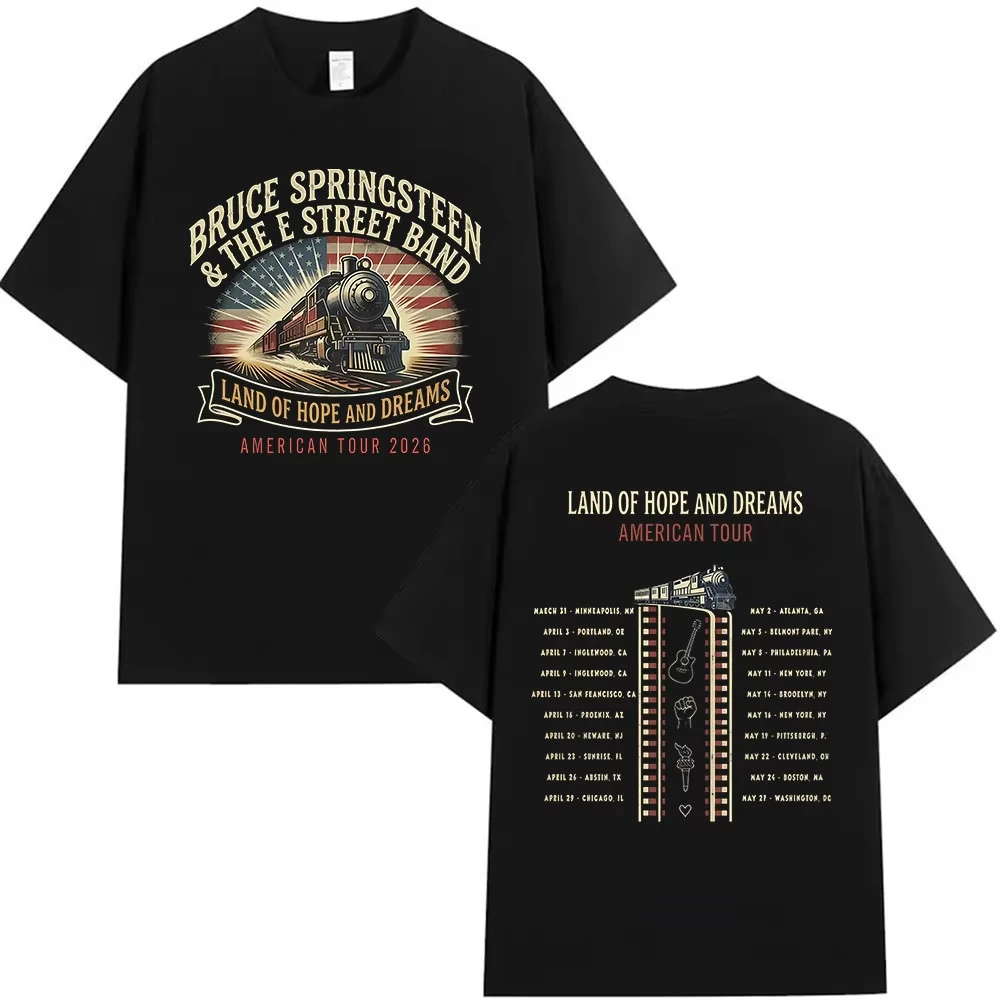 Bruce Springsteen Land of Hope Dreams Tour 2026 Merch T Shirt Men's Fashion Cotton Short Sleeve T-shirt Hip Hop Clothing Tshirts
Bruce Springsteen Land of Hope Dreams Tour 2026 Merch T Shirt Men's Fashion Cotton Short Sleeve T-shirt Hip Hop Clothing Tshirts