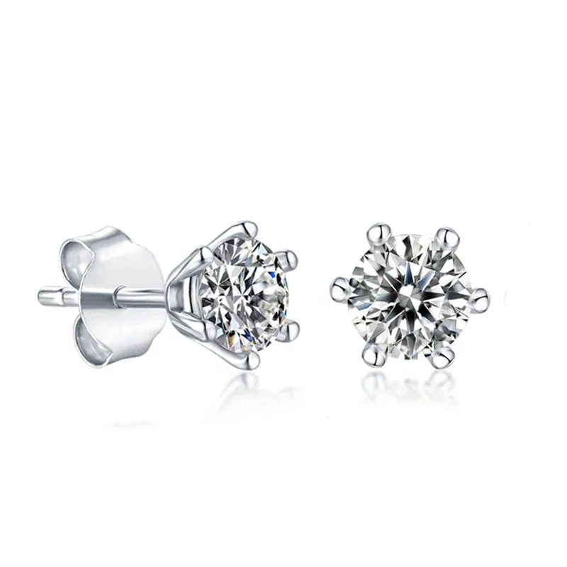S925 Silver 18K Gold Plated Moissanite Earrings D Color VVS1 Lab Diamond Fashion Classic Design Wedding Jewelry for Women Man
S925 Silver 18K Gold Plated Moissanite Earrings D Color VVS1 Lab Diamond Fashion Classic Design Wedding Jewelry for Women Man