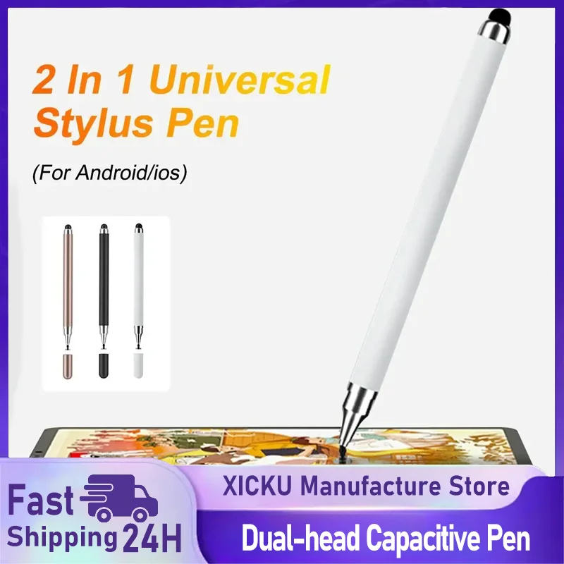Dual-head Capacitive Pen Disc Silicone Head Dual-purpose Stylus PaintingOffice Retouching Mobile Phone Tablet Pen Capacitive Pen 
Dual-head Capacitive Pen Disc Silicone Head Dual-purpose Stylus PaintingOffice Retouching Mobile Phone Tablet Pen Capacitive Pen