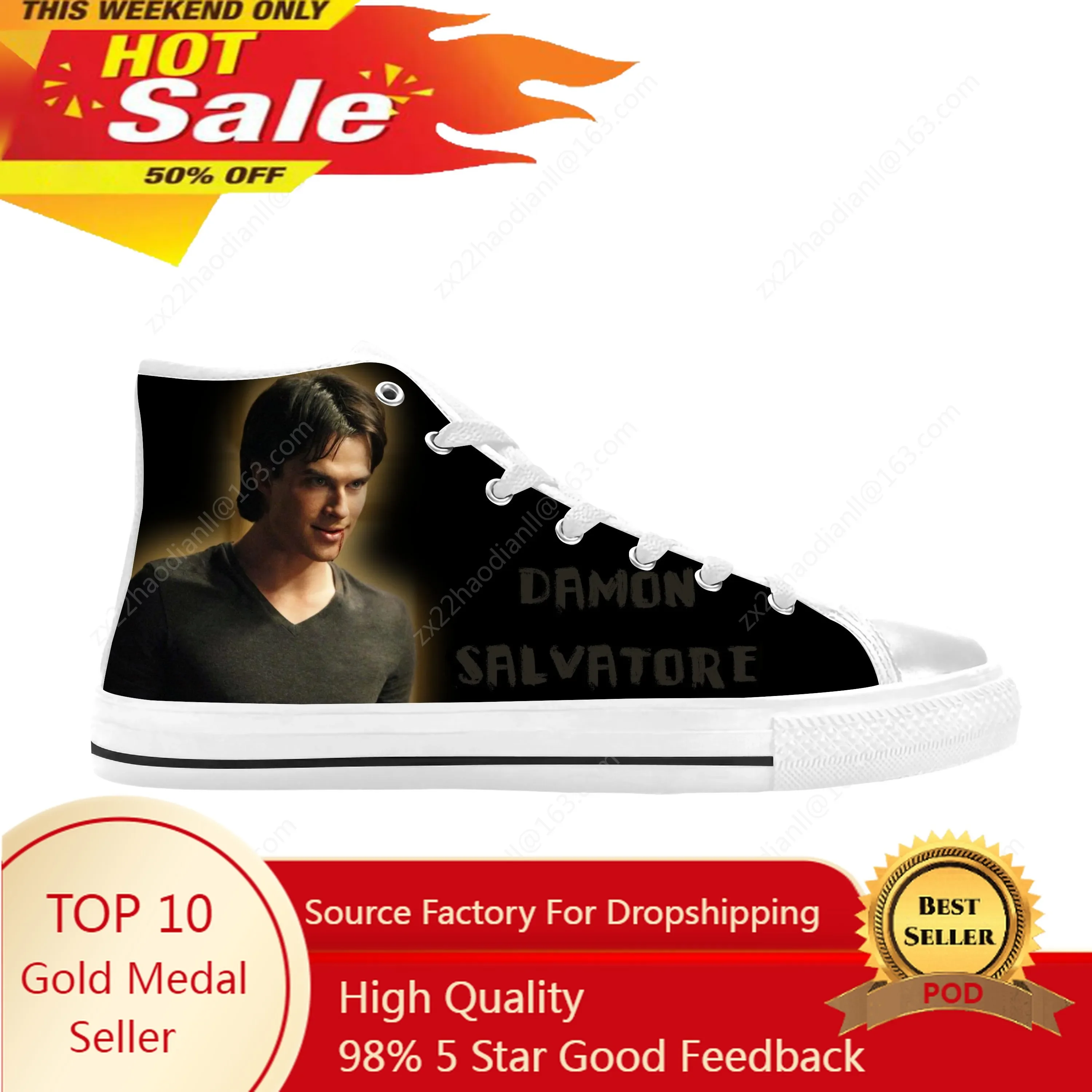 The Vampire Diaries Damon Salvatore Cool Fashion Casual Cloth Shoes High Top Comfortable Breathable 3D Print Men Women Sneakers
The Vampire Diaries Damon Salvatore Cool Fashion Casual Cloth Shoes High Top Comfortable Breathable 3D Print Men Women Sneakers