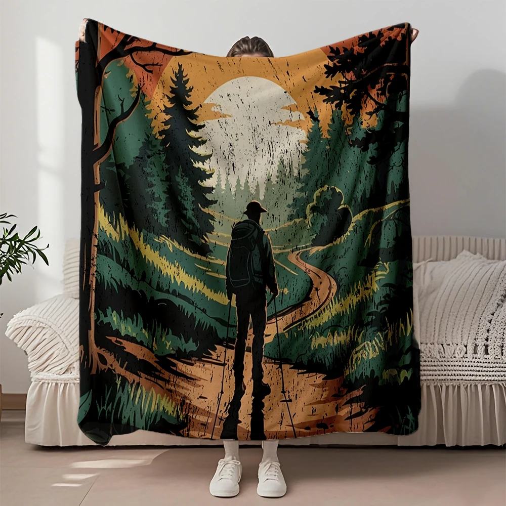 Trendy Flannel Bed Blanket Hiking Mountain Close To Rustic Bedspread Quilt Eco-friendly Wrinkle-resistant Blankets For Office
Trendy Flannel Bed Blanket Hiking Mountain Close To Rustic Bedspread Quilt Eco-friendly Wrinkle-resistant Blankets For Office