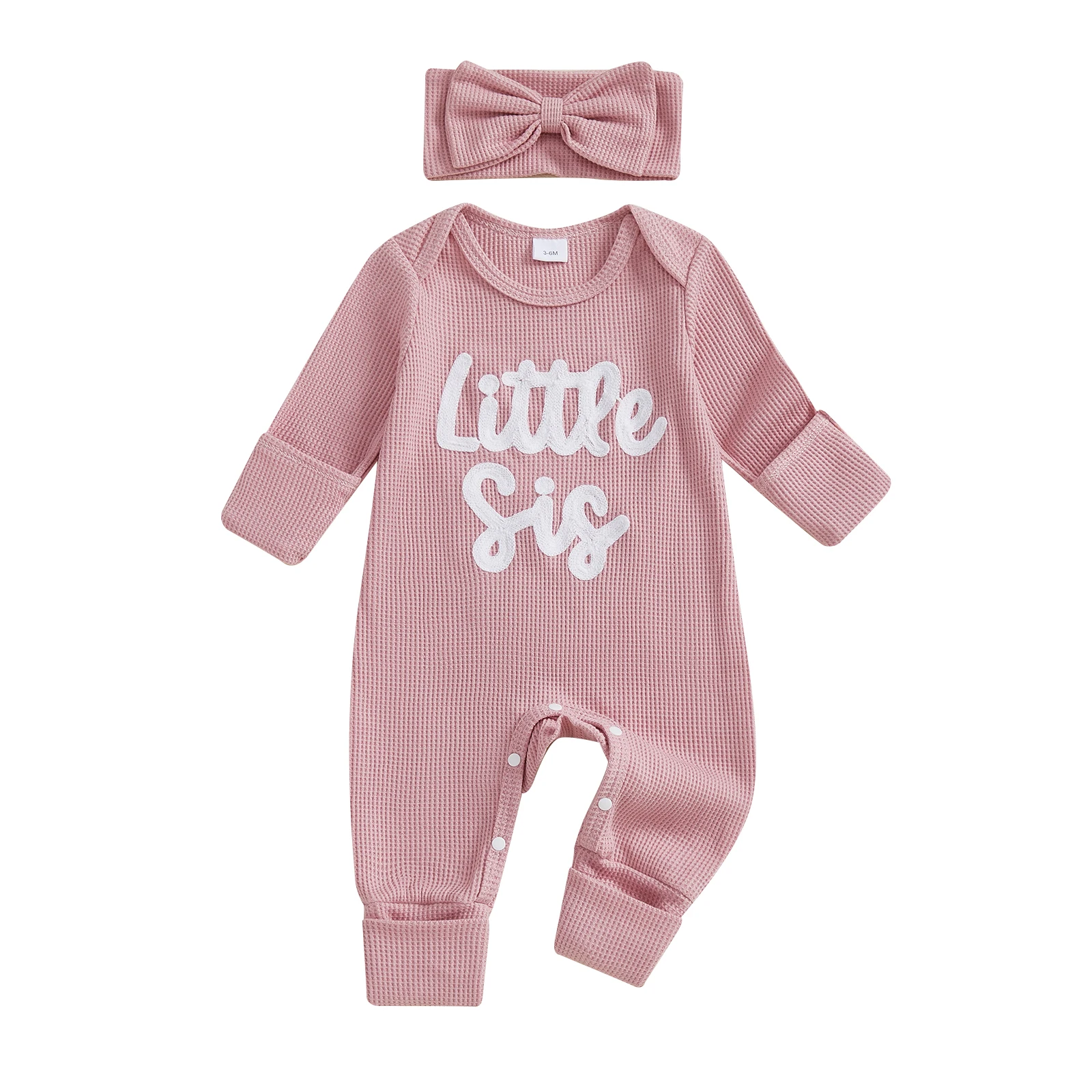 Baby Girls Romper Fashionable Letters Embroidery Long Sleeve Jumpsuit with Headband
Baby Girls Romper Fashionable Letters Embroidery Long Sleeve Jumpsuit with Headband