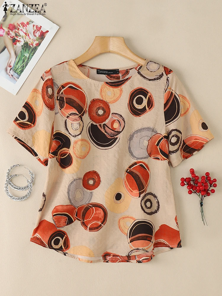 2025 Summer Floral Printed Shirts ZANZEA Women O-Neck Half Sleeve Blouse Bohemain Holiday Tops Casual Work Blusas Beach Chemise
2025 Summer Floral Printed Shirts ZANZEA Women O-Neck Half Sleeve Blouse Bohemain Holiday Tops Casual Work Blusas Beach Chemise