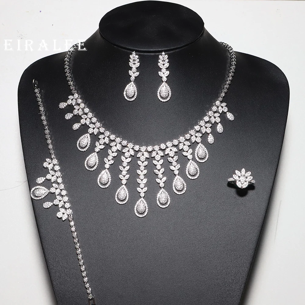 Eiralee New Trendy Women Fashion Jewelry Set For Wedding Cubic Zirconia Romantic Bridal Finger Ring Tassel Earrings Super Qualit
Eiralee New Trendy Women Fashion Jewelry Set For Wedding Cubic Zirconia Romantic Bridal Finger Ring Tassel Earrings Super Qualit