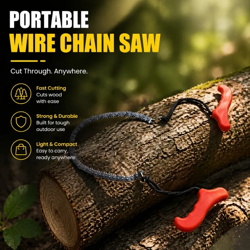 Portable Pocket Hand Rope Chain Saw Wilderness Camping Logging Trimming Survival EDC Multifunctional Folding Saw Outdoor
Portable Pocket Hand Rope Chain Saw Wilderness Camping Logging Trimming Survival EDC Multifunctional Folding Saw Outdoor