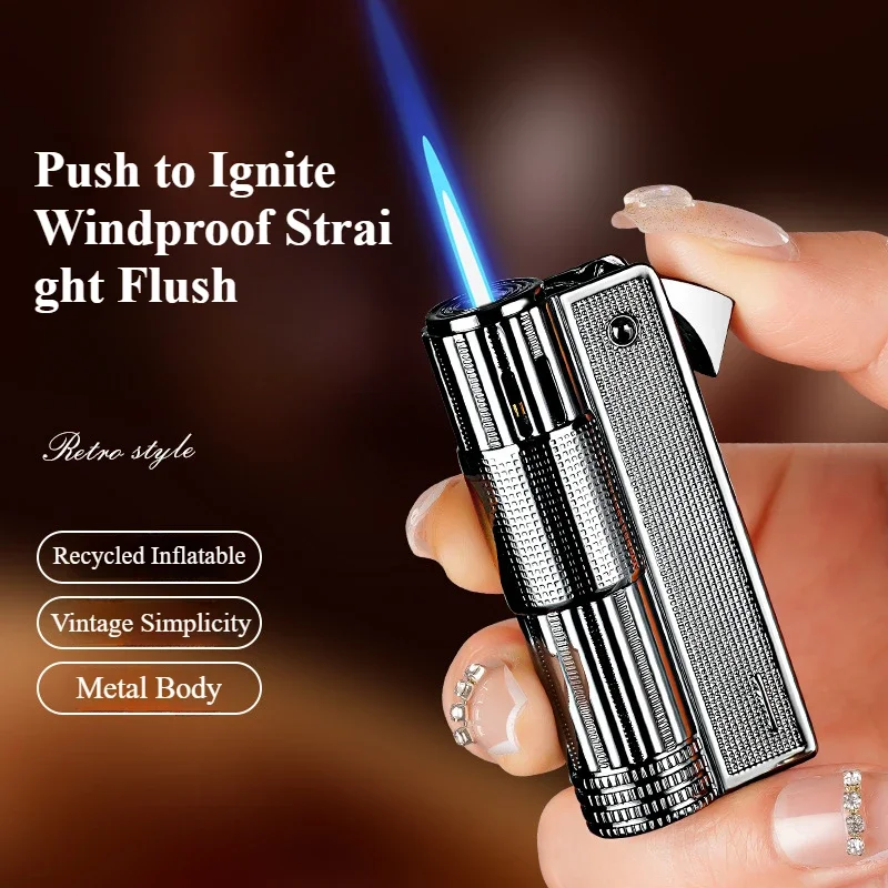 New Vintage Austrian Direct-flush Inflatable Lighter Light Luxury, Windproof, Press Ignition, Lightweight Metal Body Lighter
New Vintage Austrian Direct-flush Inflatable Lighter Light Luxury, Windproof, Press Ignition, Lightweight Metal Body Lighter