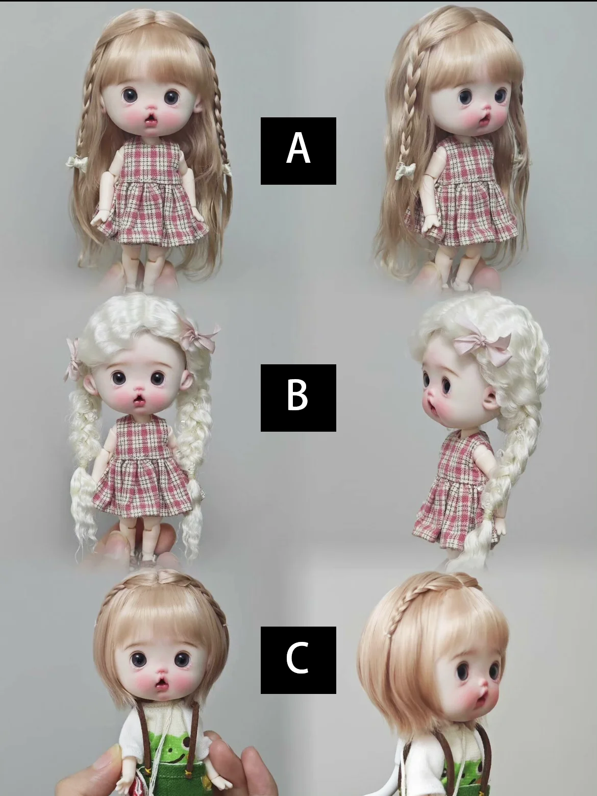 Hair for doll OB11 hard head shell wig 5-6" or 14.5cm head circumference BJD doll mohair free shipping
Hair for doll OB11 hard head shell wig 5-6" or 14.5cm head circumference BJD doll mohair free shipping