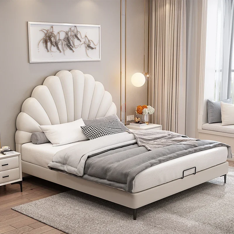 Cream Nordic French Double Bed Princess Full Light Luxury Fashionable Bed Wedding Confortable Cama De Casal Bedroom Furniture
Cream Nordic French Double Bed Princess Full Light Luxury Fashionable Bed Wedding Confortable Cama De Casal Bedroom Furniture