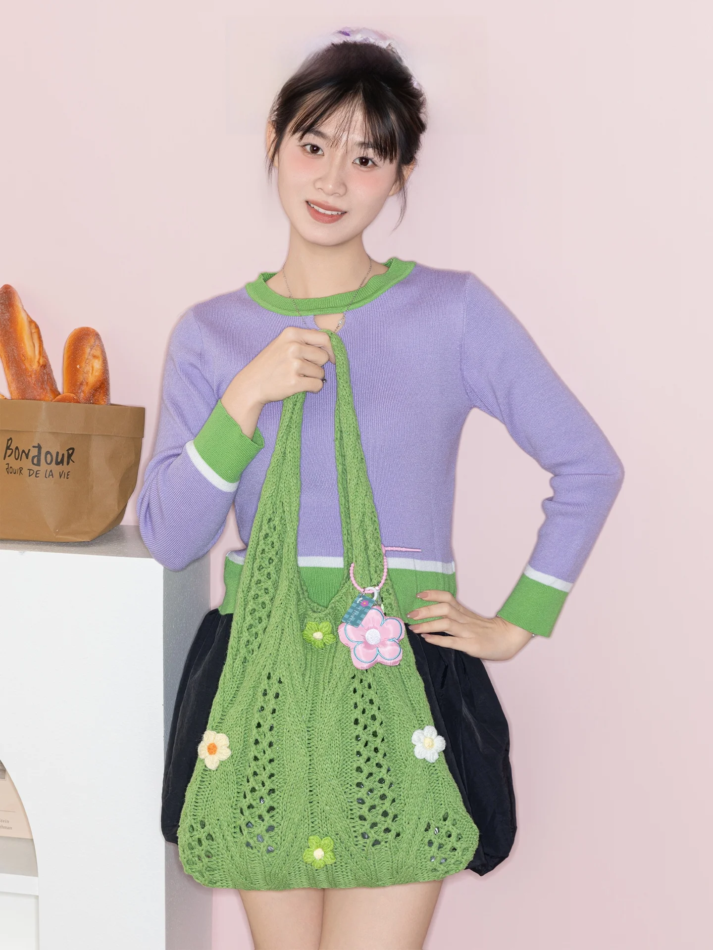 Large Capacity Knitted Tote Bag Hollow out Weaving Design Chic Vacation Style Women's Handbag Soft Fabric Shoulder Bag
Large Capacity Knitted Tote Bag Hollow out Weaving Design Chic Vacation Style Women's Handbag Soft Fabric Shoulder Bag