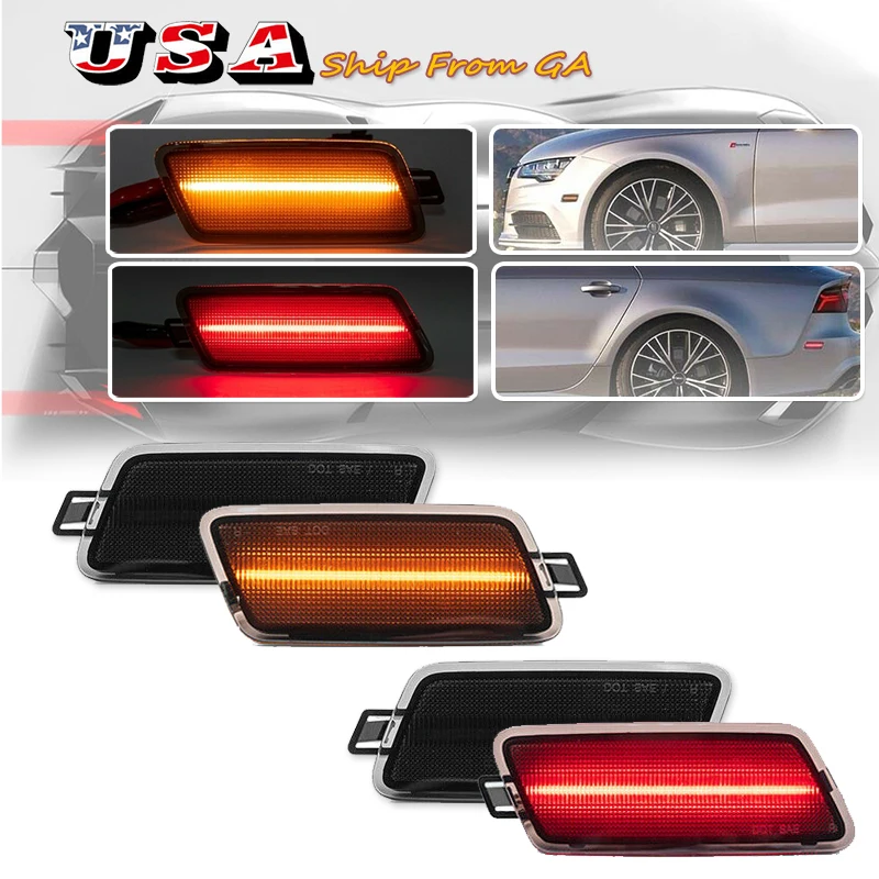 Car Front & Rear Side Marker Lights Assembly For 2012-2018 Audi A7 S7 RS7 Parking Lights/DRL, Replace OEM Sidemarker Lamps
Car Front & Rear Side Marker Lights Assembly For 2012-2018 Audi A7 S7 RS7 Parking Lights/DRL, Replace OEM Sidemarker Lamps