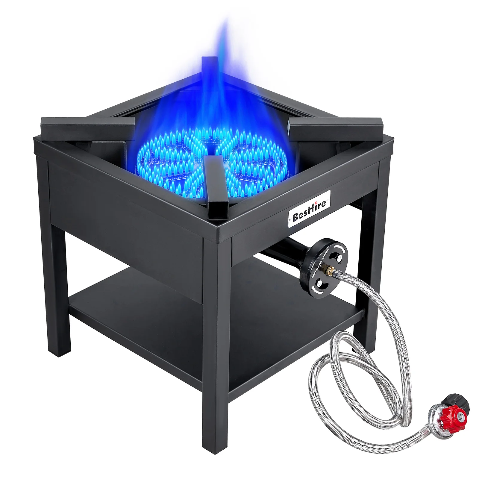 260,000 BTU High Pressure Outdoor Propane Burner Stove, Single Burner Gas Cooker with 0-20 PSI Regulator & Steel Braided Hose for Turkey Fryer, Seafood Boil, Camping, Wok Cooking
260,000 BTU High Pressure Outdoor Propane Burner Stove, Single Burner Gas Cooker with 0-20 PSI Regulator & Steel Braided Hose for Turkey Fryer, Seafood Boil, Camping, Wok Cooking