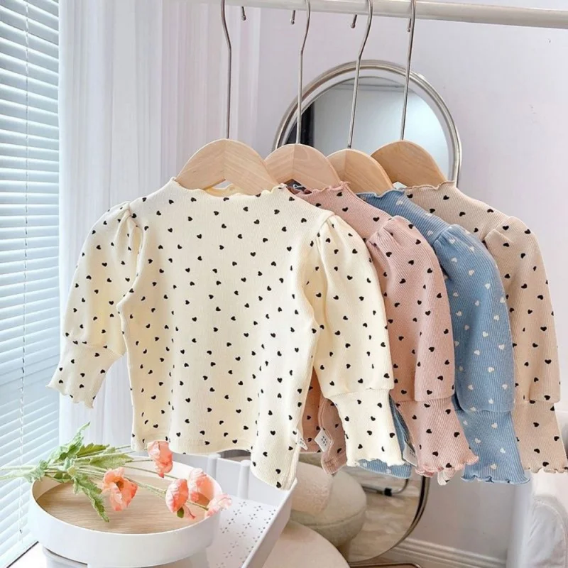 Toddler Girls Love Print Long-sleeved Tshirt Autumn Spring Baby Ribbed Bottoming Shirt Kid Casual Bubble-sleeved Tees Clothes
Toddler Girls Love Print Long-sleeved Tshirt Autumn Spring Baby Ribbed Bottoming Shirt Kid Casual Bubble-sleeved Tees Clothes