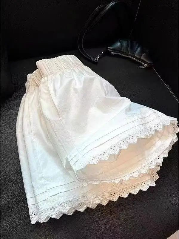 Sweet Lace Casual Shorts Women's Versatile High Waist A-Line Wide Leg Hot Pants Trendy Summer New Loose Slimming
Sweet Lace Casual Shorts Women's Versatile High Waist A-Line Wide Leg Hot Pants Trendy Summer New Loose Slimming