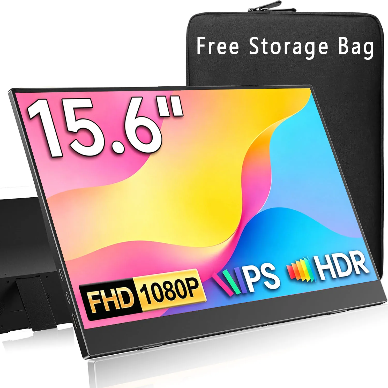 15.6 Inch Portable Monitors 1920*1080P FHD IPS With Type-C Mini HDMI Can One line link For Laptop Phone PS4/5 XBox Mac TV Switch
15.6 Inch Portable Monitors 1920*1080P FHD IPS With Type-C Mini HDMI Can One line link For Laptop Phone PS4/5 XBox Mac TV Switch