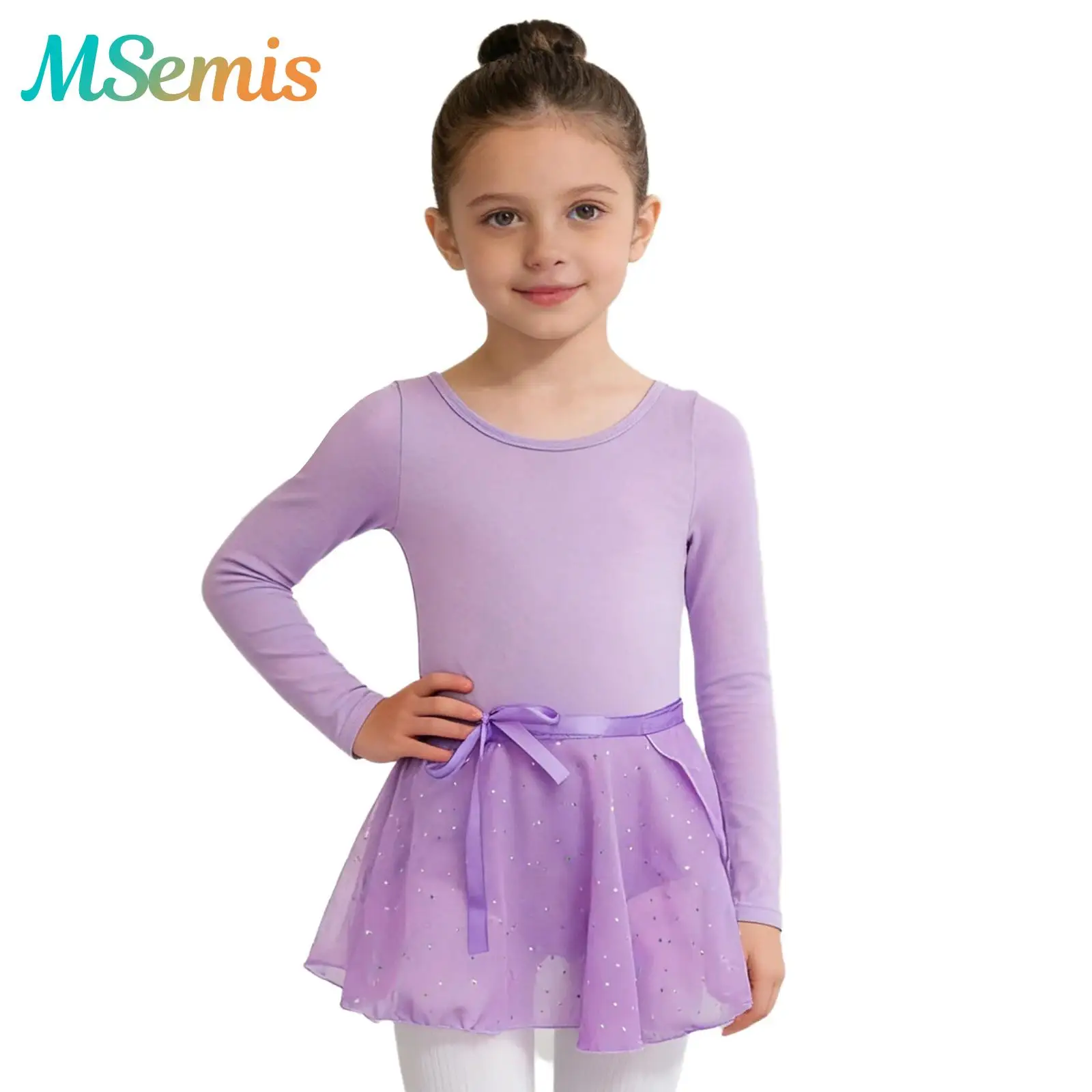 Детские гимнастические купальники для девочек, балетный костюм, танцевальная одежда, купальник с перекрестной спинкой и длинными рукавами, с блестящей юбкой с пайетками
Детские гимнастические купальники для девочек, балетный костюм, танцевальная одежда, купальник с перекрестной спинкой и длинными рукавами, с блестящей юбкой с пайетками