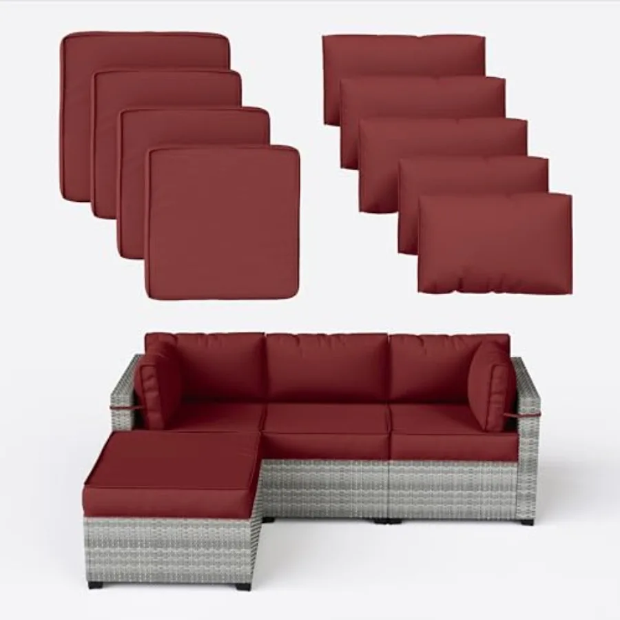 9 Pcs Outdoor Patio Cushions Covers Replacement Waterproof with Zipper for 5 Pcs Patio Furniture Set Covers Only
9 Pcs Outdoor Patio Cushions Covers Replacement Waterproof with Zipper for 5 Pcs Patio Furniture Set Covers Only